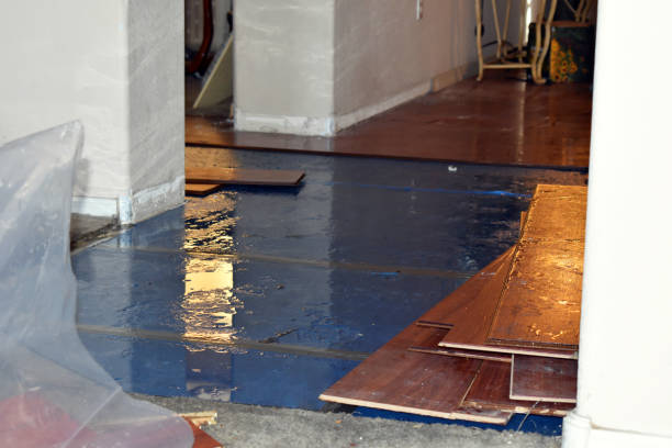Professional Basement Flood Cleanup technician working in Manville, NJ